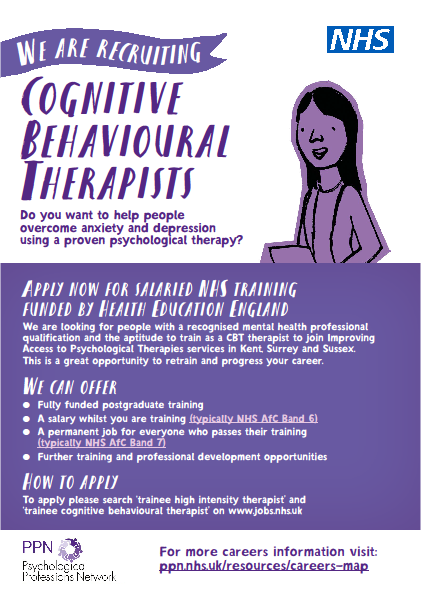 Cognitive Behavioural Therapist Recruitment Flyer